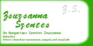 zsuzsanna szentes business card